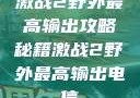 激战2野外最高输出攻略秘籍激战2野外最高输出电信