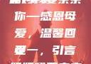 妈妈我要亲亲你PPT
页
妈妈我要亲亲你—感恩母爱，温馨回忆
页一，引言妈妈我要亲亲你ppt图片