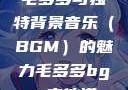 毛多多与独特背景音乐（BGM）的魅力毛多多bgm吉他谱
