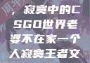 当老婆不在家，寂寞中的CSGO世界老婆不在家一个人寂寞王者文案