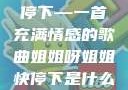 姐姐呀姐姐快停下—一首充满情感的歌曲姐姐呀姐姐快停下是什么歌曲小说