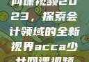 ACCA少女网课视频2023，探索会计领域的全新视界acca少女网课视频2023,韩国