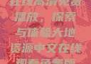 大地二资源在线高清免费播放，探索与体验大地资源中文在线观看免费版高清