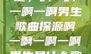 探索音乐之谜，啊一啊一啊一啊男生歌曲探源啊一啊一啊一啊男生是什么歌小说