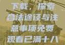 免费观看已满十八岁电视剧下载，探索合法途径与注意事项免费观看已满十八岁电视剧下载在线播放