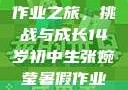张婉莹的暑假作业之旅，挑战与成长14岁初中生张婉莹暑假作业视频