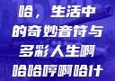 啊哈哈哼啊哈，生活中的奇妙音符与多彩人生啊哈哈哼啊哈什么意思