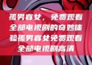 孤男寡女，免费观看全部电视剧的奇妙体验孤男寡女免费观看全部电视剧高清