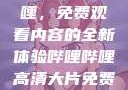 探索哔哩哔哩，免费观看内容的全新体验哔哩哔哩高清大片免费观看