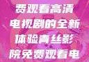 青柠影院，免费观看高清电视剧的全新体验青丝影院免费观看电视剧策驰