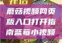 蘑菇视频网页版入口打开指南蓝莓小视频