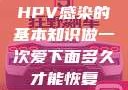 HPV感染的基本知识做一次爱下面多久才能恢复