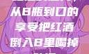 红酒的魅力，从B瓶到口的享受把红酒倒入B里喝掉动漫