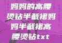 妈妈的高腰烫钻半截裙妈妈半截裙高腰烫钻txt