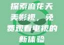 探索麻花天美影视，免费观看电视的新体验