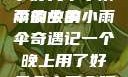 一个晚上用了好几个小雨伞的故事
雨夜中的小雨伞奇遇记一个晚上用了好几个小雨伞环球时报