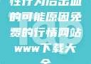 性行为后出血的可能原因免费的行情网站www下载大全