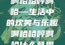 啊哈哈哼啊哈—生活中的欢笑与乐趣啊哈哈哼啊哈什么意思