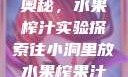 小洞中的果汁奥秘，水果榨汁实验探索往小洞里放水果榨果汁会怎样视频