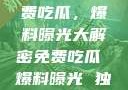 独家揭秘，免费吃瓜，爆料曝光大解密免费吃瓜 爆料曝光 独家揭秘豆花
