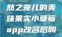 小草莓，自然之宠儿的美味果实小草莓app改名后叫什么