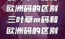 三叶草m码和欧洲码的区别三叶草m码和欧洲码的区别6868