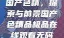 国产色精，探索与前景国产色精品极品在线观看无码