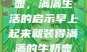 晨光中的牛奶壶，满满生活的启示早上起来就装得满满的牛奶壶是好事吗