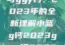 探索小蓝g钙与ggy钙，2023年的全新理解小蓝g钙2023ggy钙2023的功能介绍