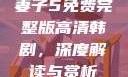 妻子5免费完整版高清韩剧，深度解读与赏析
