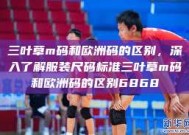 三叶草m码和欧洲码的区别，深入了解服装尺码标准三叶草m码和欧洲码的区别6868