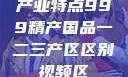 产业特点999精产国品一二三产区区别视频区