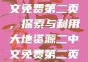 大地资源二中文免费第二页，探索与利用大地资源二中文免费第二页2002