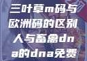 三叶草m码与欧洲码的区别人与畜禽dna的dna免费
