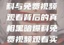 揭秘黑暗爆料与免费视频观看背后的真相黑暗爆料免费视频观看实时播放