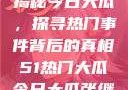 揭秘今日大瓜，探寻热门事件背后的真相51热门大瓜今日大瓜张继