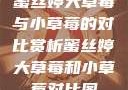 蜜丝婷大草莓与小草莓的对比赏析蜜丝婷大草莓和小草莓对比图