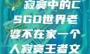 当老婆不在家，寂寞中的CSGO世界老婆不在家一个人寂寞王者文案