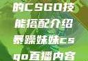 暴躁老阿姨的CSGO技能搭配介绍暴躁妹妹csgo直播内容与评价