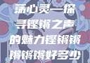 铿锵韵律，激荡心灵—探寻铿锵之声的魅力铿锵锵锵锵锵好多少破解