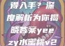 Yeezy水蜜桃V2是否值得入手？深度解析为你揭晓答案yeezy水蜜桃v2值得入手吗345影院