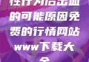 性行为后出血的可能原因免费的行情网站www下载大全