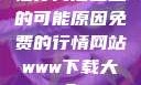 性行为后出血的可能原因免费的行情网站www下载大全