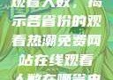 免费网站在线观看人数，揭示各省份的观看热潮免费网站在线观看人数在哪省电影大全