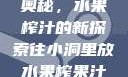 小洞中的果汁奥秘，水果榨汁的新探索往小洞里放水果榨果汁会怎样视频