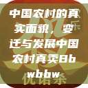 中国农村的真实面貌，变迁与发展中国农村真卖Bbwbbw  第1张