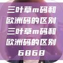 三叶草m码和欧洲码的区别三叶草m码和欧洲码的区别6868  第1张