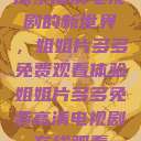 探索高清电视剧的新世界,姐姐片多多免费观看体验姐姐片多多免费高清电视剧在线观看 第1张 探索高清电视剧的新世界,姐姐片多多免费观看体验姐姐片多多免费高清电视剧在线观看 第1张