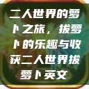 二人世界的萝卜之旅，拔萝卜的乐趣与收获二人世界拔萝卜英文  第1张