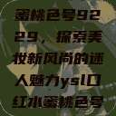 YSL口红水蜜桃色号9229，探索美妆新风尚的迷人魅力ysl口红水蜜桃色号92295  第1张